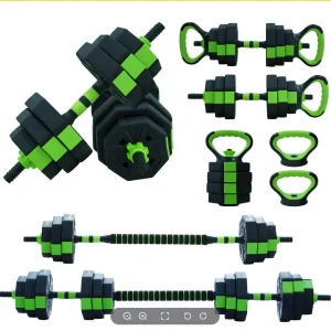 Adjustable Dumbbell Barbell Kettlebell Workout Set