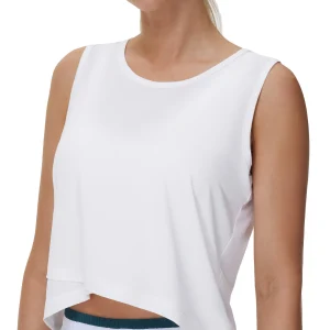 Women’s Sleeveless Athletic Crop Tank Top