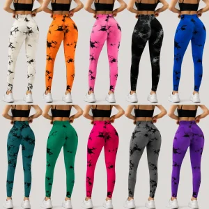 Stretchy High Waist Tie Dye Leggings